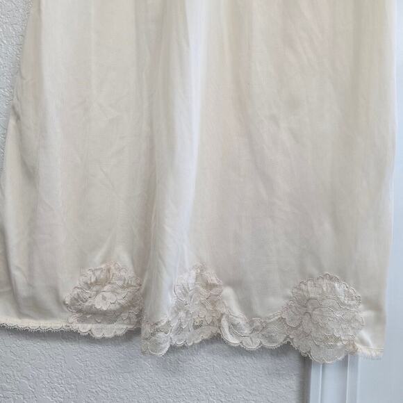 Vintage Y2K Ivory Lace Babydoll Slip Nightgown Size 36 Romantic Lingerie USA - Picture 4 of 8